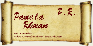 Pamela Rkman vizit kartica